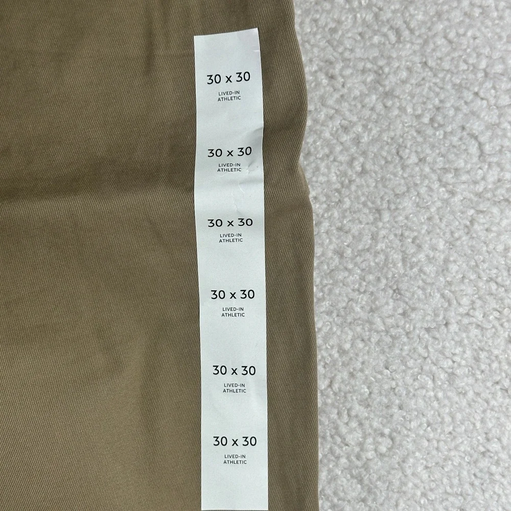 Banana Republic Lived-In Athletic Chino Pants Mens 30x30 Khaki Stretch Casual